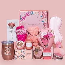 Birthday Gifts for Women,Unique Gifts Basket Ideas for Women Pink Gifts Box for Her Self Care Relaxing Gift Set Birthday Presents Female Friendship Gifts for Best Friend Bestie Girlfriend