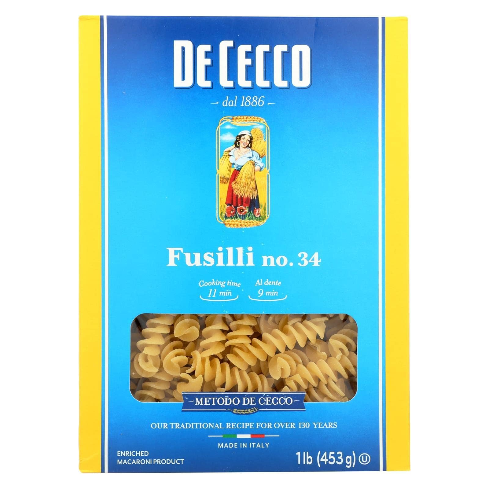 De Cecco Fusilli 473ml 12pcs
