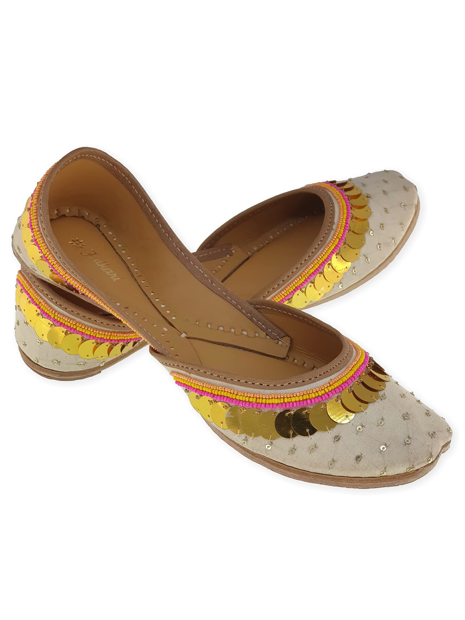 fulkari Women's Phulkari Night Sky Formal Genuine Soft Leather Jutis-picture-34