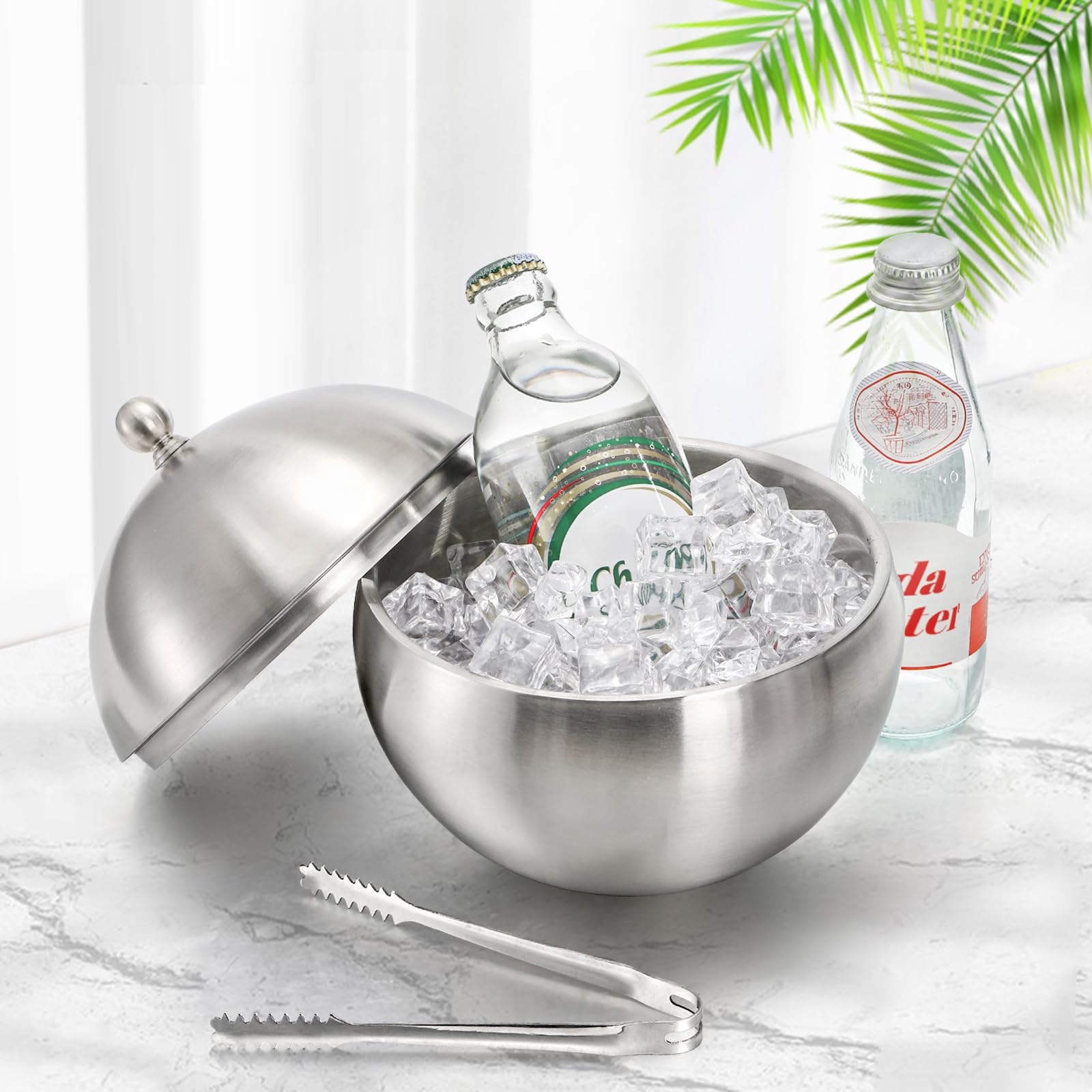 Amazon.com: Yesland Ice Bucket with Lid, Double Insulation Ice Box