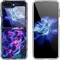 Vista 1 de Carcasa rígida para Samsung Galaxy Z Flip 5, funda protectora rígida a prueba de golpes para Samsung Galaxy Z Flip 5, diseño de mandala morado