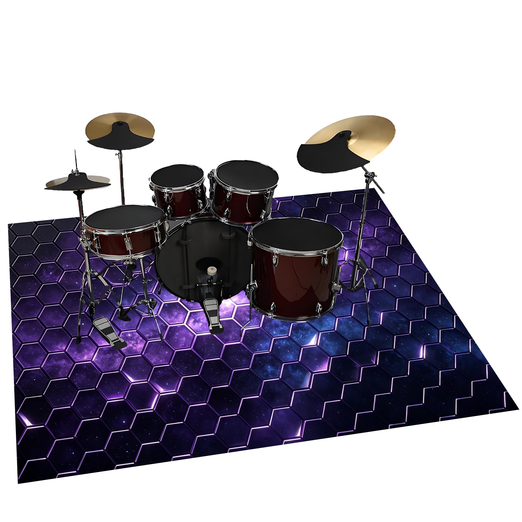 Tappeto per Batteria Elettroniche Tappetino per Batteria 300 x 200 cm | Antiscivolo, Insonorizzato, Tappeto per Percussioni Elettroniche Rullante Acustica Snare Drum Grancassa Strumenti