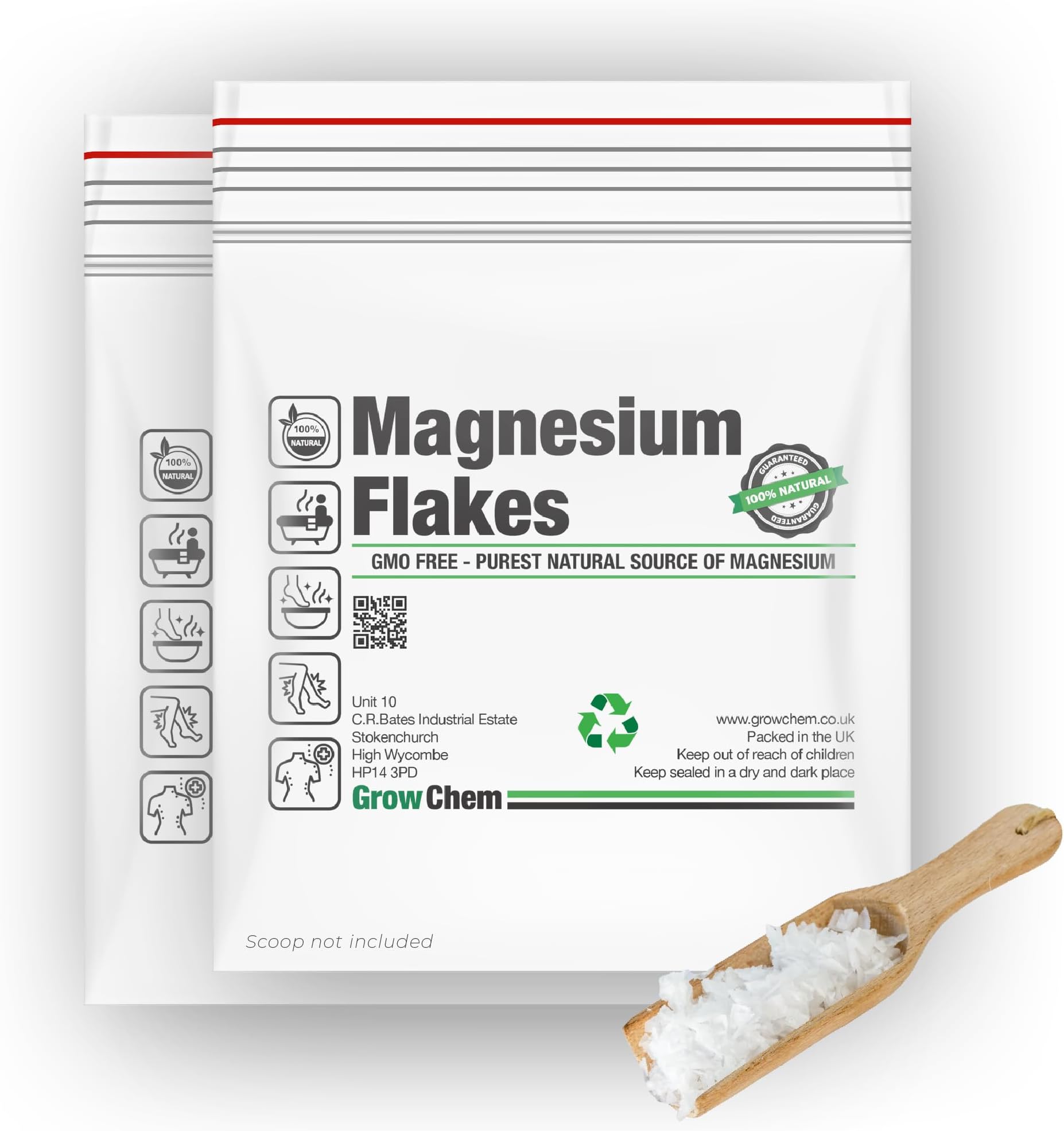 Magnesium Flakes 10KG (2x5KG Bags) Pure Magnesium Chloride from the Dead Sea - Mineral-Rich Bath Salts for Foot & Muscle Soaks - Improves Sleep, Stress Relief, Joint Health & Skin Hydration