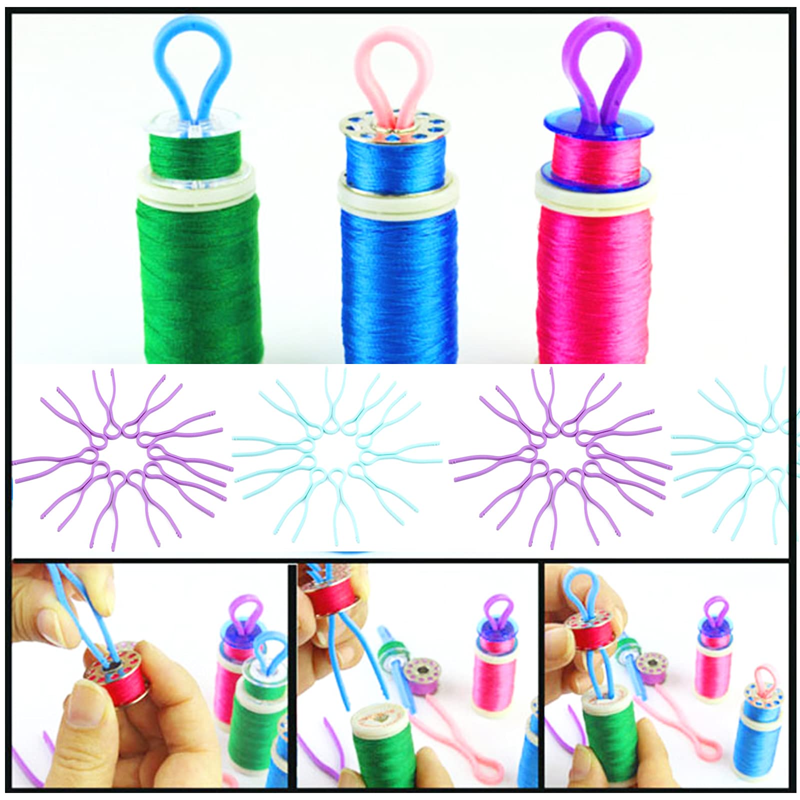 20PCS- Canette De Machine à Coudre-Argenté Bobine Canettes Métal De Fil