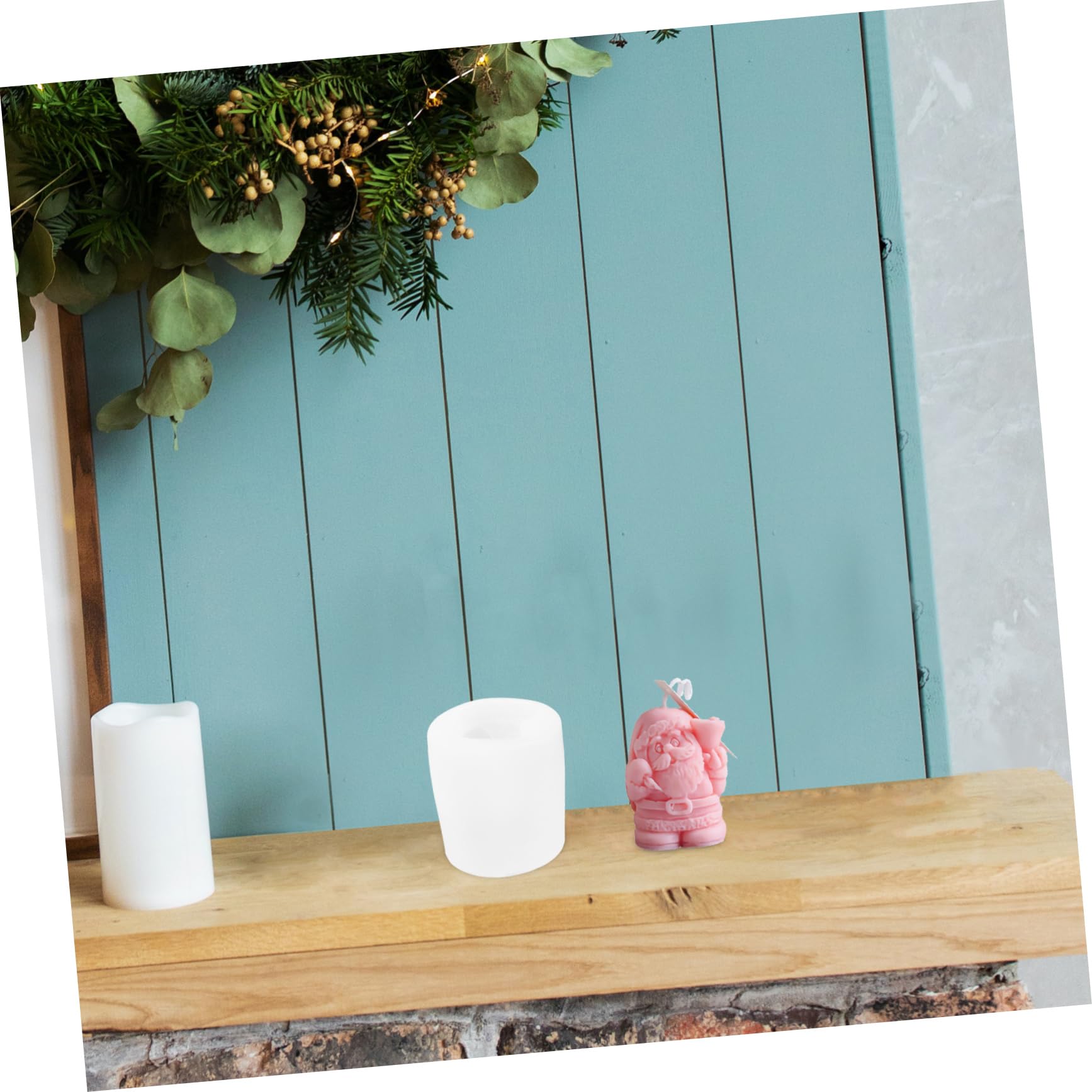 SEWACC 8piezas Molde De Silicona Para Velas Aromáticas De Navidad Diseño De Papá Noel Para Manualidades y Decoración Festiva