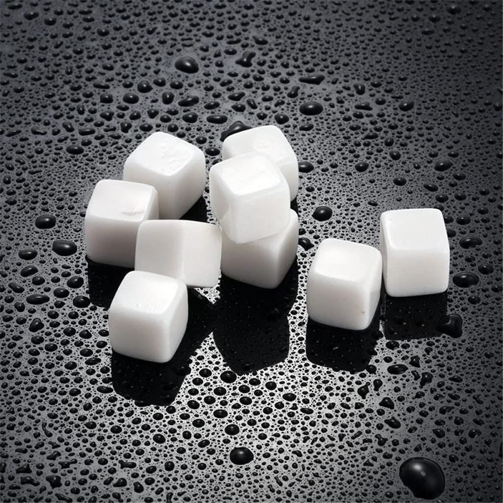 Set de Regalo - 6/9 Cubitos de Hielo Reutilizables con Tapón de Pinzas Beber (Color : Blanco) (Blanco)