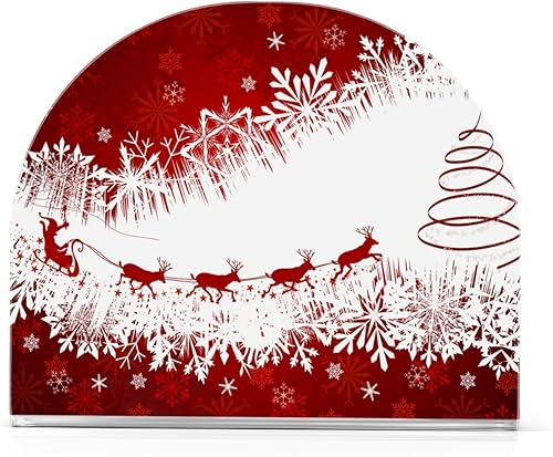 Servilletero, servilletero de pie de Navidad para encimera de cocina, mesa de comedor, baño y más