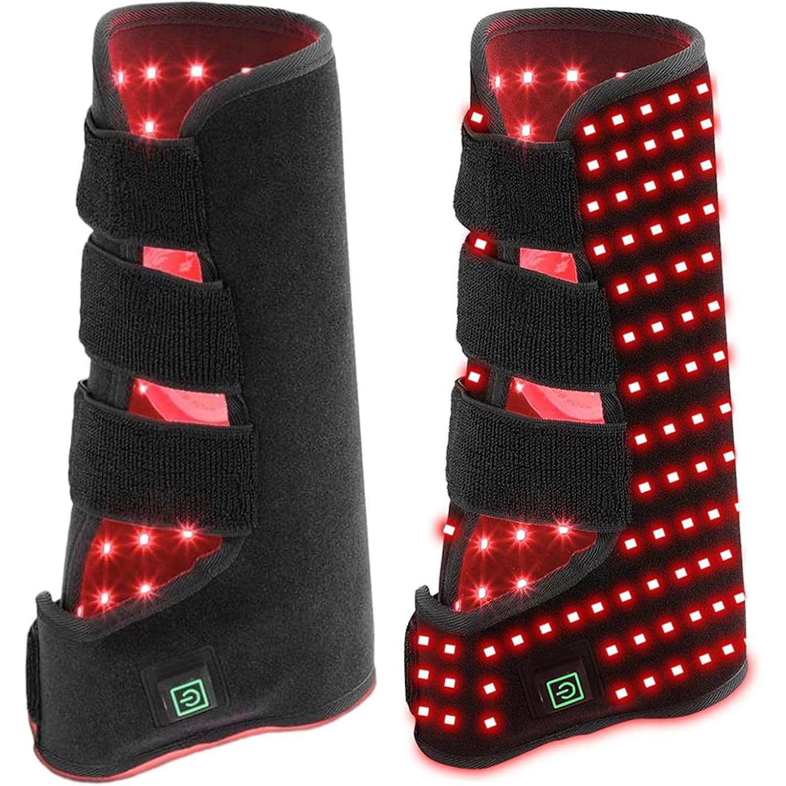 Buty do terapii światłem dla koni, wsparcie masażu LED do regeneracji mięśni, 2 szt., 660 nm, 850 nm, zastosowanie lewej i prawej nogi, opieka zdrowotna koni