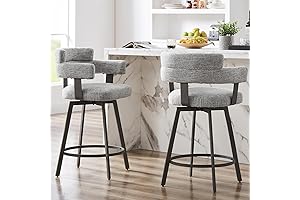 Elegant Comfort Swivel Barstools Set of 2 Grey