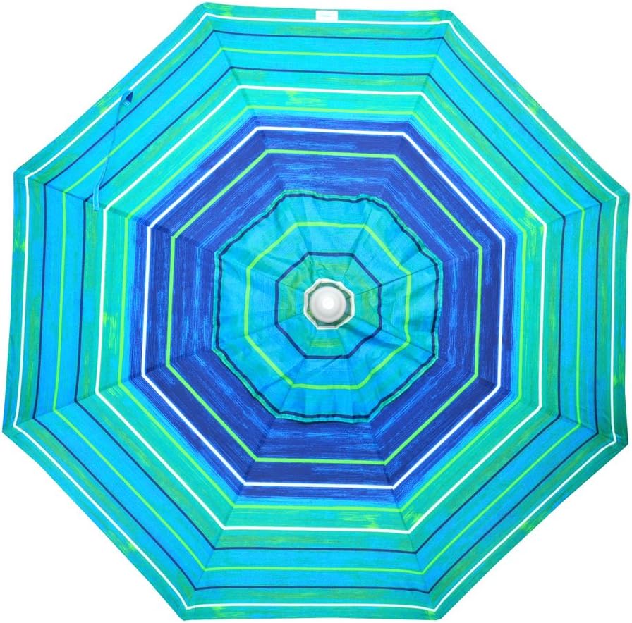 7.5 ft Commercial Grade Fiberglass Beach Umbrella and Patio Umbrella UPF100 with Accessory Hook