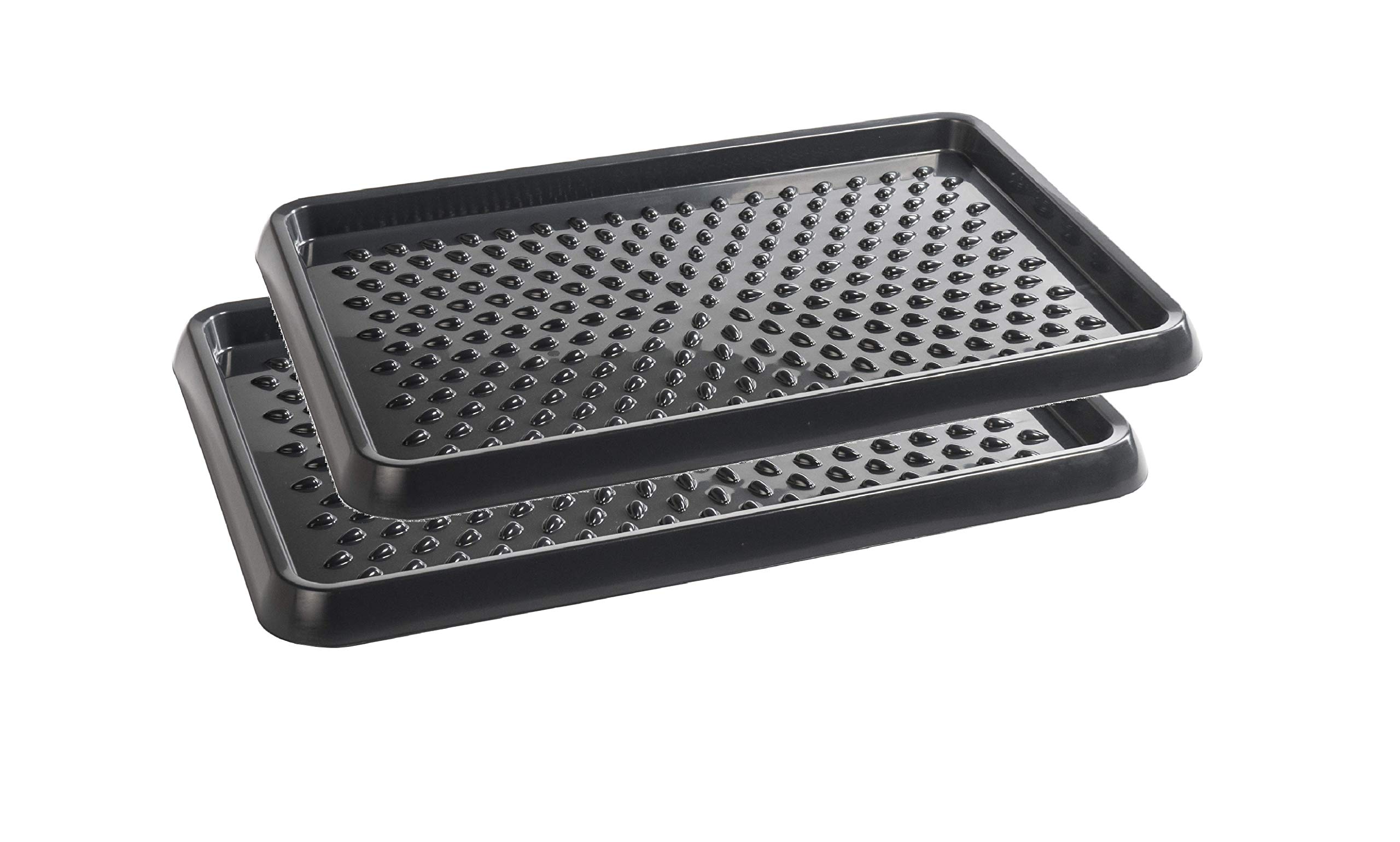 BranQ - Home essential BranQ 5901098048705 Plastic Shoe Rack, Polypropylene, Anthracite, Pack of 2