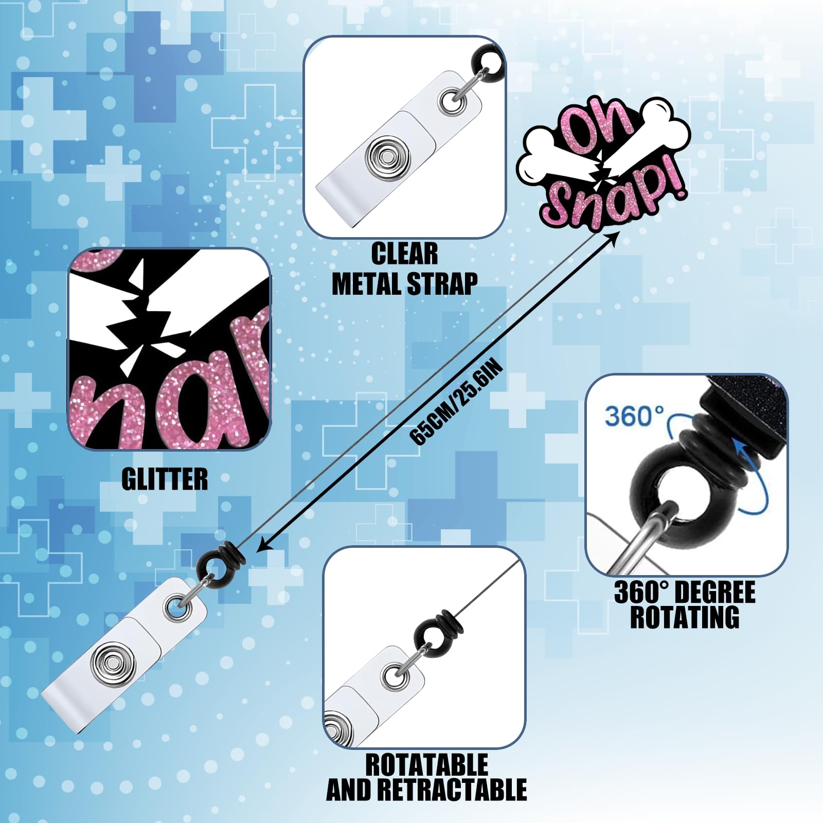 Badge Reels Retractable With Alligator Clip I Found This Humerus Funny Nurse ID Badge Holder For Orthopedics Radiology X-Ray Tech Nursing Doctor MD Medical Office Work Name Tag Card Decor