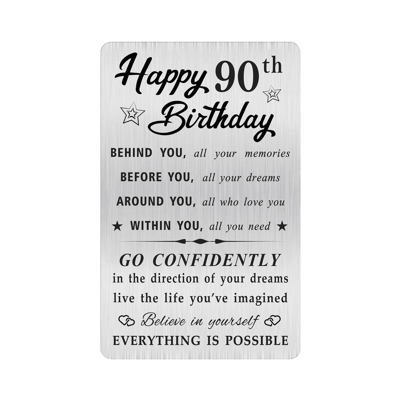 FALOGI Carte D'anniversaire Pour 90 Ans – Live Laugh Love