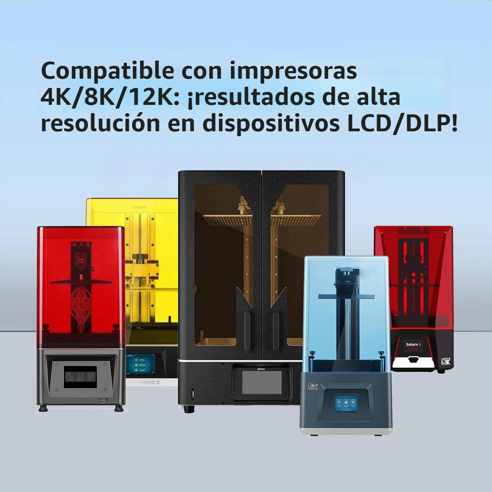 Siraya Tech Fast 2kg ABS-Like Resina de Impresora 3D Rápido Curado UV No Frágil Impresión 3D de Alta Precisión Líquido Resina Fotopolímero Estándar para Impresión LCD DLP (Gris, 2 kg)
