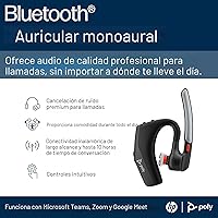 Vista 2 de Poly Voyager Legend 30 - Auriculares Bluetooth con micrófono - Boom discreto y 4 micrófonos con cancelación de ruido - Tecnología WindSmart