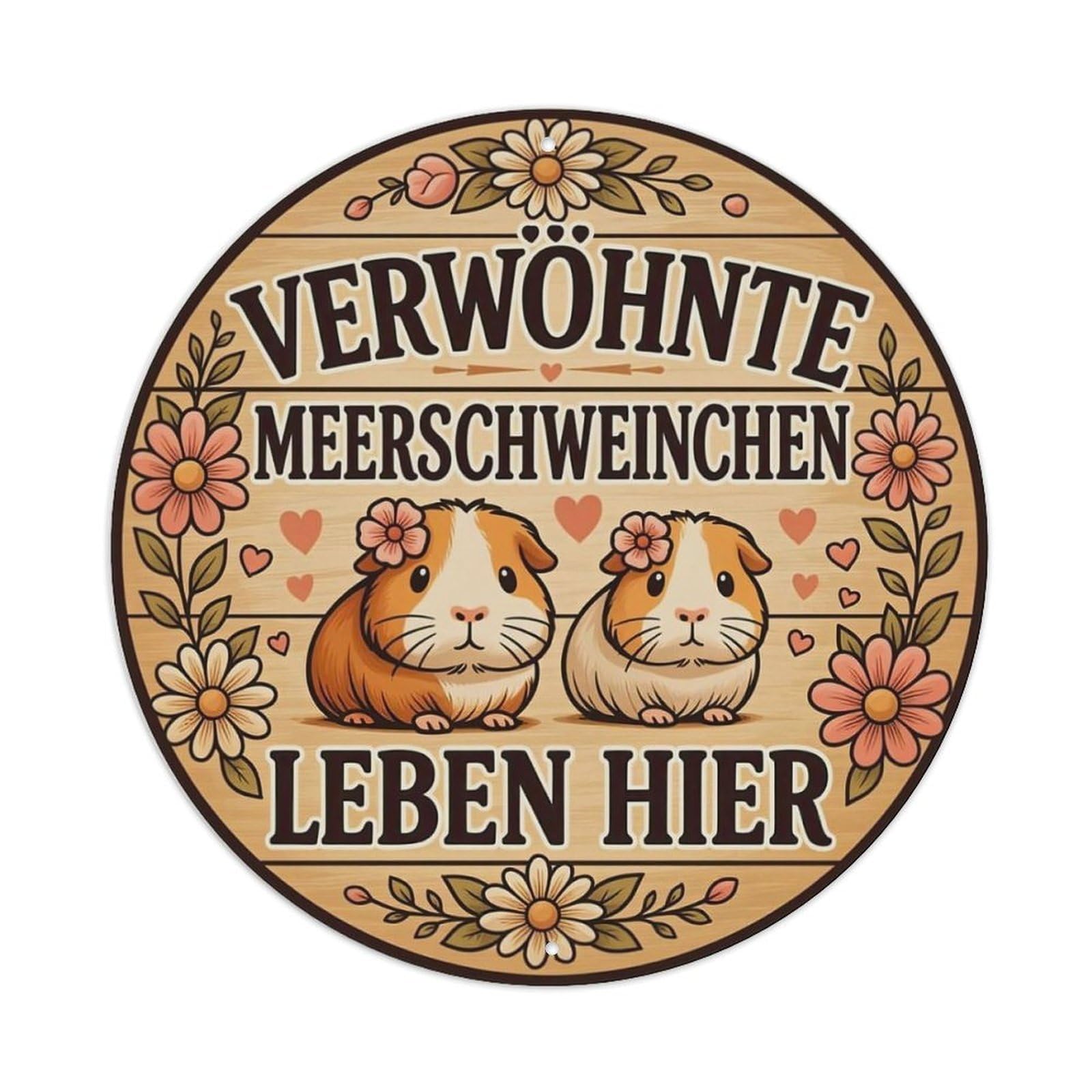 Spoiled Guinea Pigs Live Here Metal Tin Sign