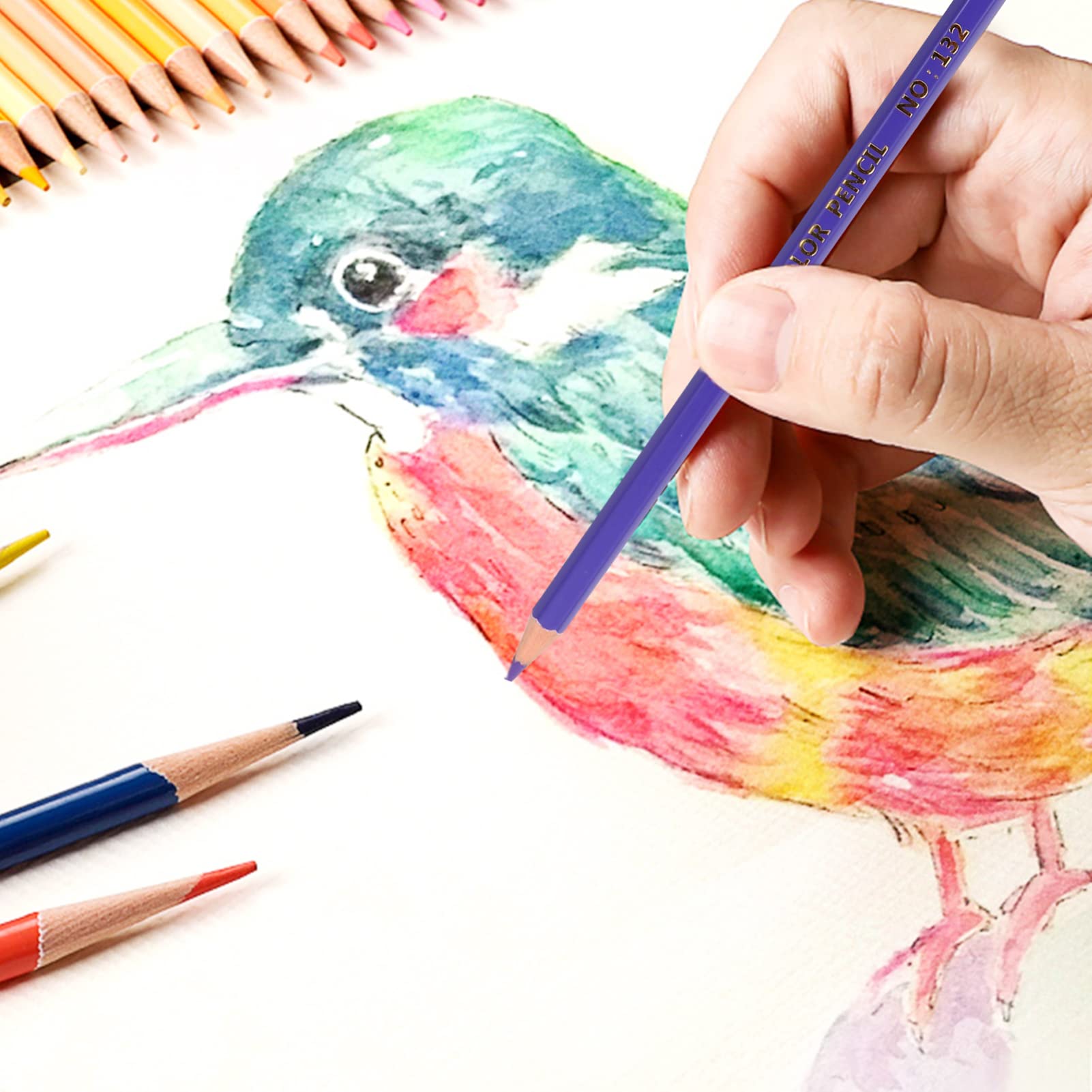 Crayons de Couleur Professionnels pour Artistes Débutants 120 Pièces