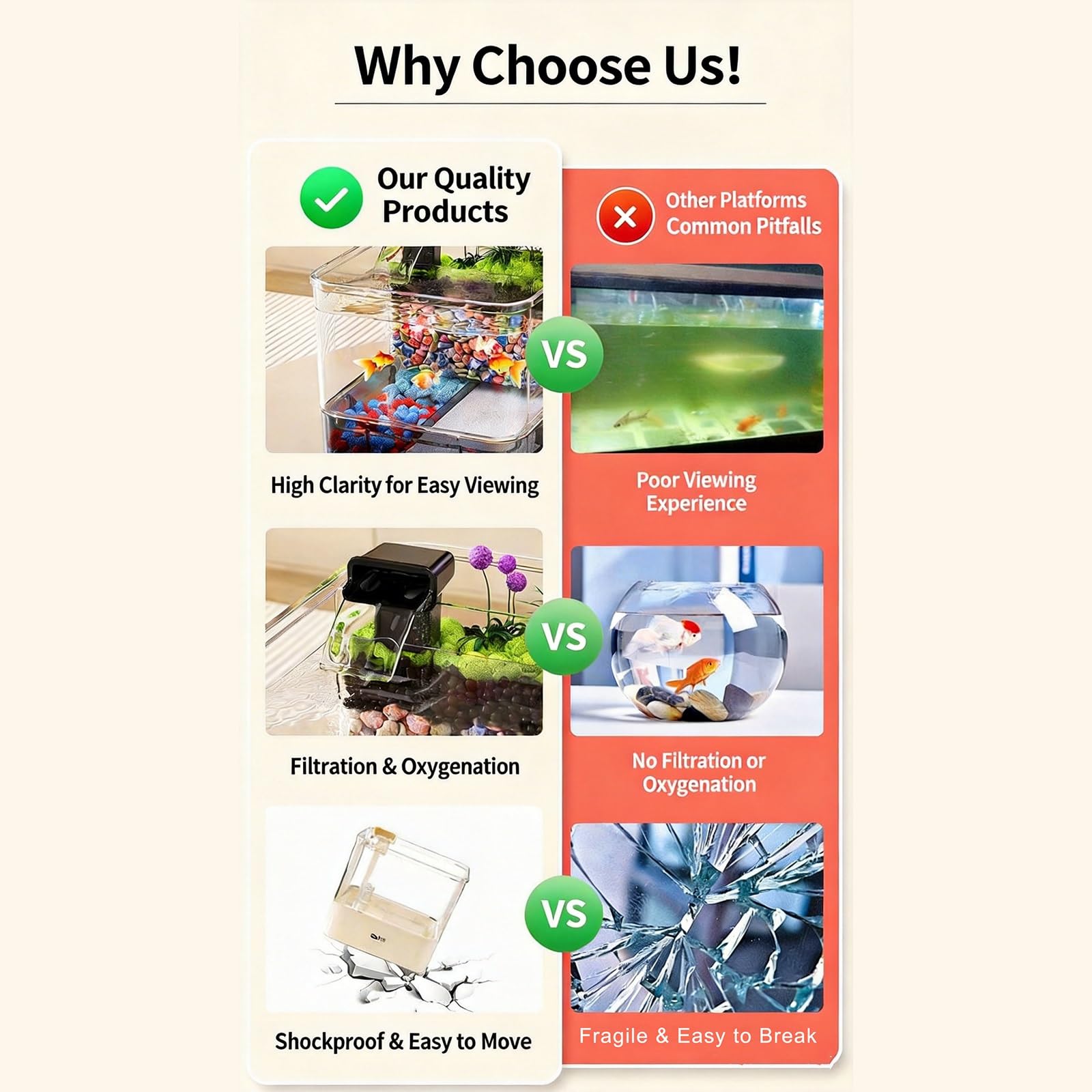 Kleines Betta Aquarium Komplettset, Aquarium-Set, Aquarium Aus Acryl Mit Filter, Pumpe,DIY-Aquascaping Für Kleine Kampffische, Ideal Für Kleine Fische, Garnelen Und Pflanzen
