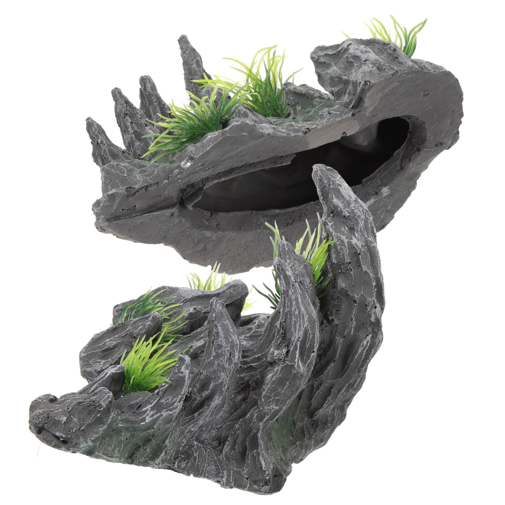 OUNONA Decoración del Paisaje del Acuario Decoración De Acuario De Peces Decoraciones De Peceras Acuarios Estatua De Rocalla Pecera Rocalla Resina 2 Piezas X 4