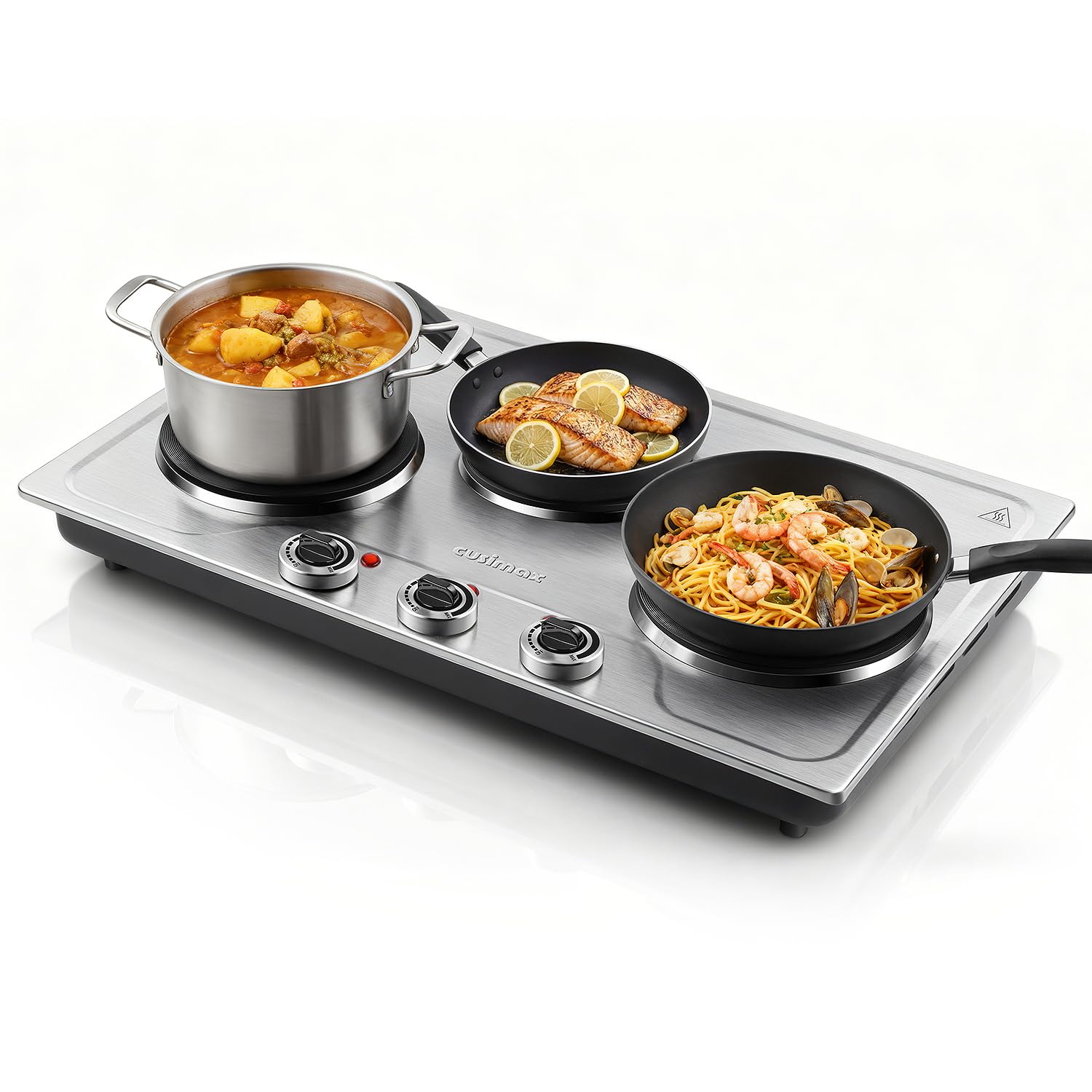 CUSIMAX Electric Hot Plate for Cooking,1800W,Cast Iron