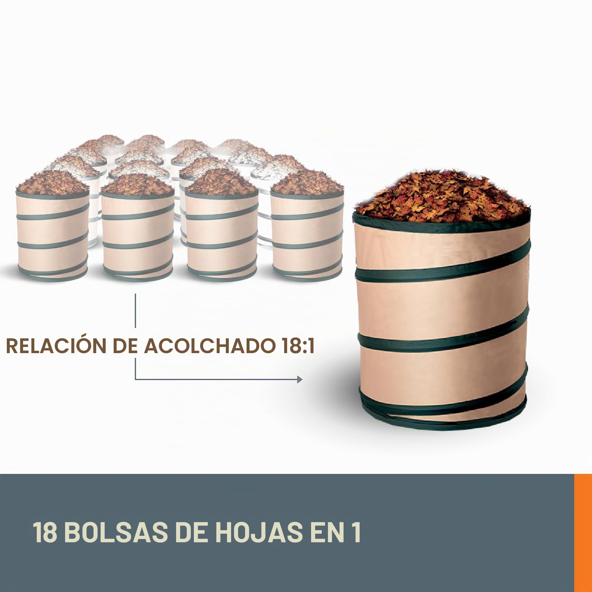 WORX Soplador/triturador/aspiradora eléctrica TriVac WG509 | Flujo de aire de 350 CFM y 210 MPH, relación de mantillo 18:1 para una eliminación eficiente de las hojas, con cable