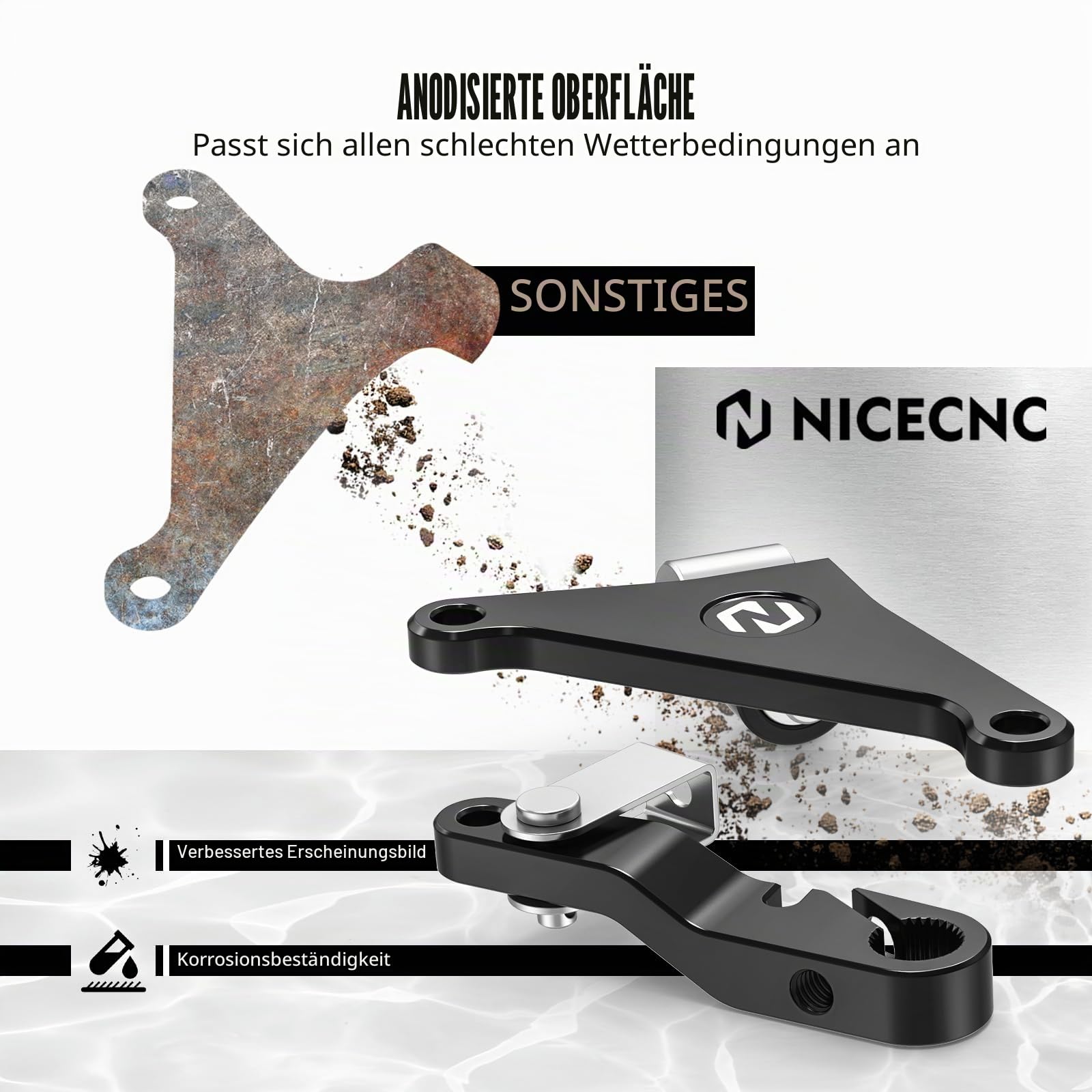 NICECNC Schwarzer EIN-Finger-Kupplungsarm, kompatibel mit Yamaha Tenere 700/XTZ700 2019–2024, Verstellbarer Aluminiumhebel, kompatibel mit Yamaha Tenere 700 Rally Edition 2020–2024, Siehe Passform