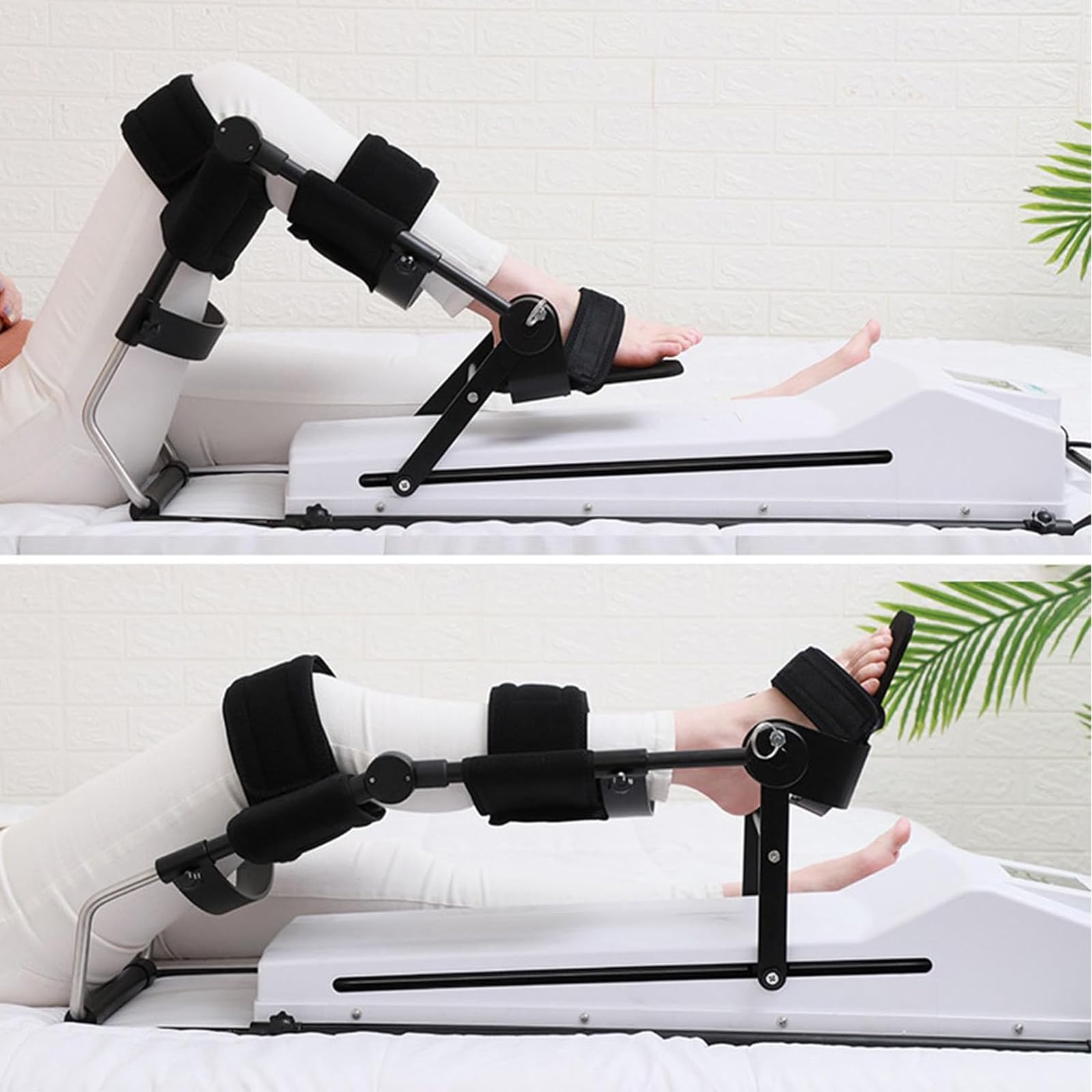 Elektryczny trener rehabilitacji kolan, przyrząd treningowy do rehabilitacji kostki, regulowany rozmiar, wyświetlacz na ekranie, do sztywności stawów, po złamaniach (średni)