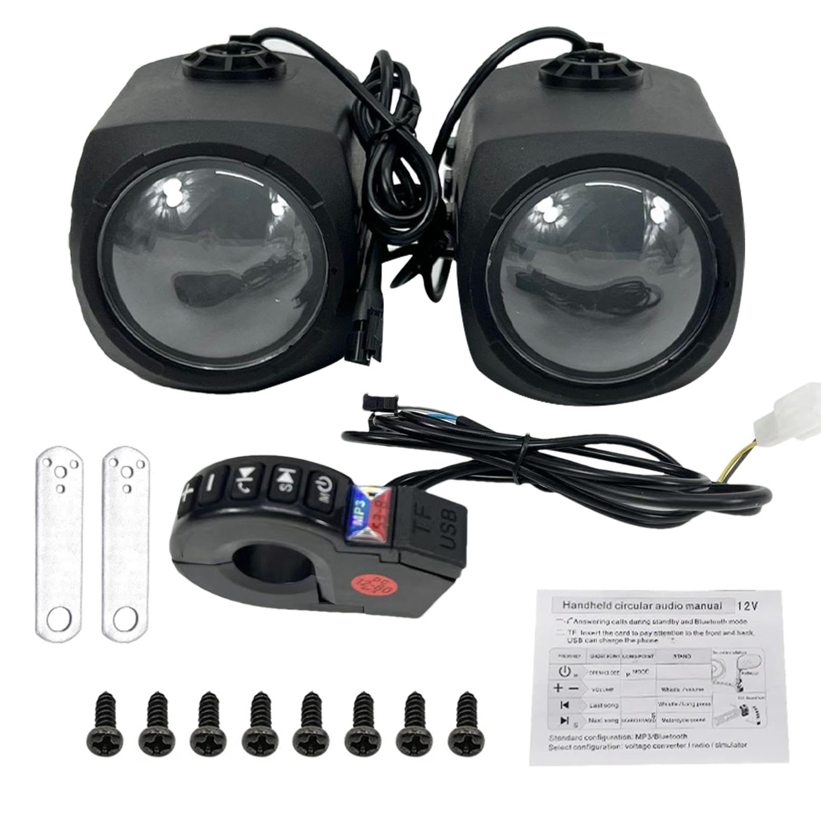 Motocyklowy system stereo, system dźwiękowy motocykla, wzmacniacz radiowy