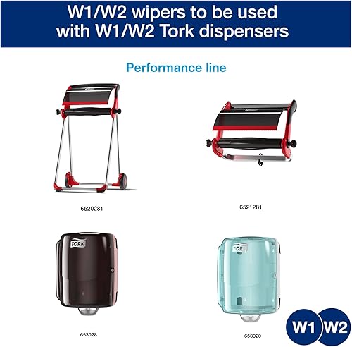 Miniatura 3 de Tork Limpiaparabrisas de papel blanco W1W2, multiusos, 2 x 800 hojas, 130211B