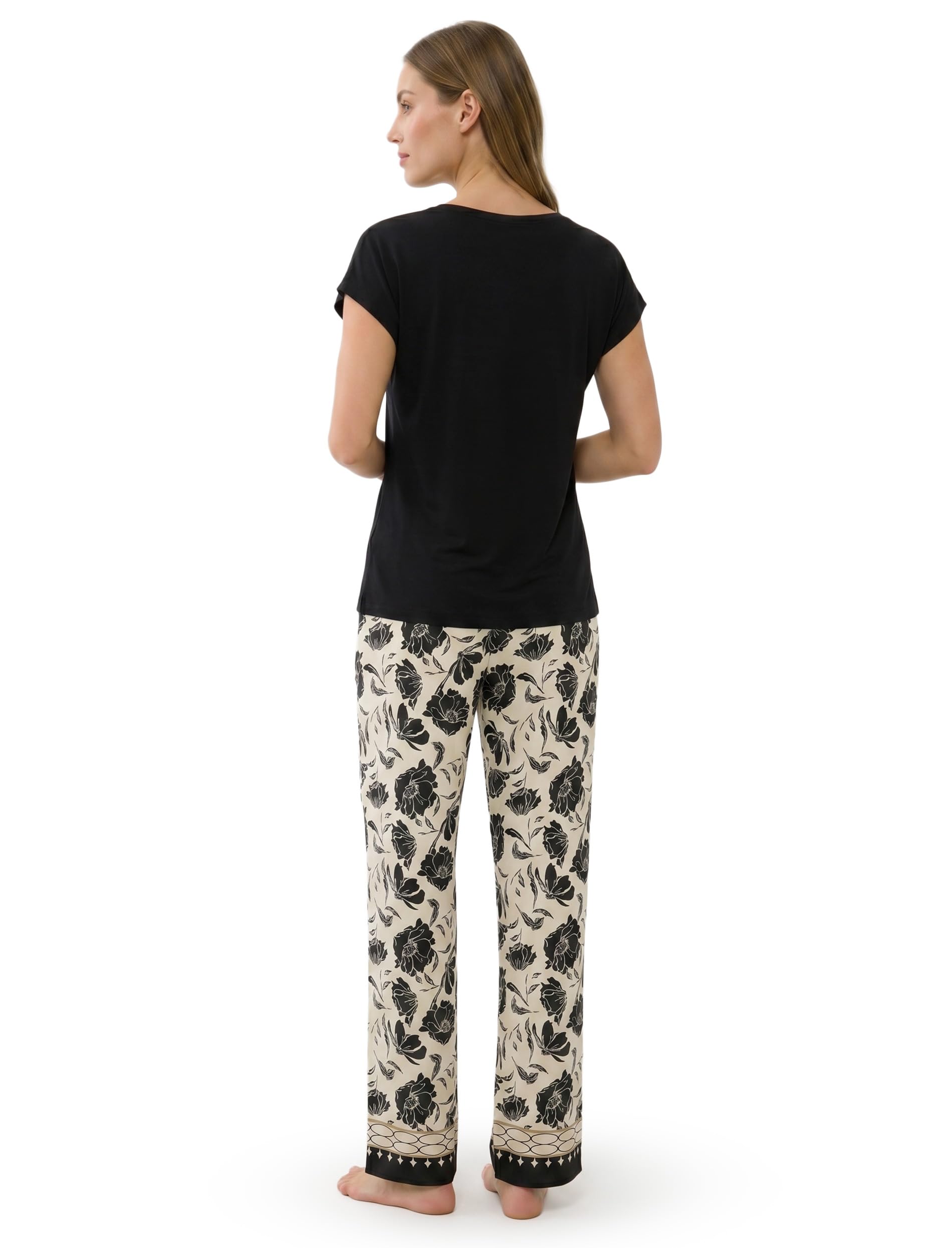 Vivisence Mujer Pijama Modal Y Algodon con Bolsillos Comodidad para Dormir