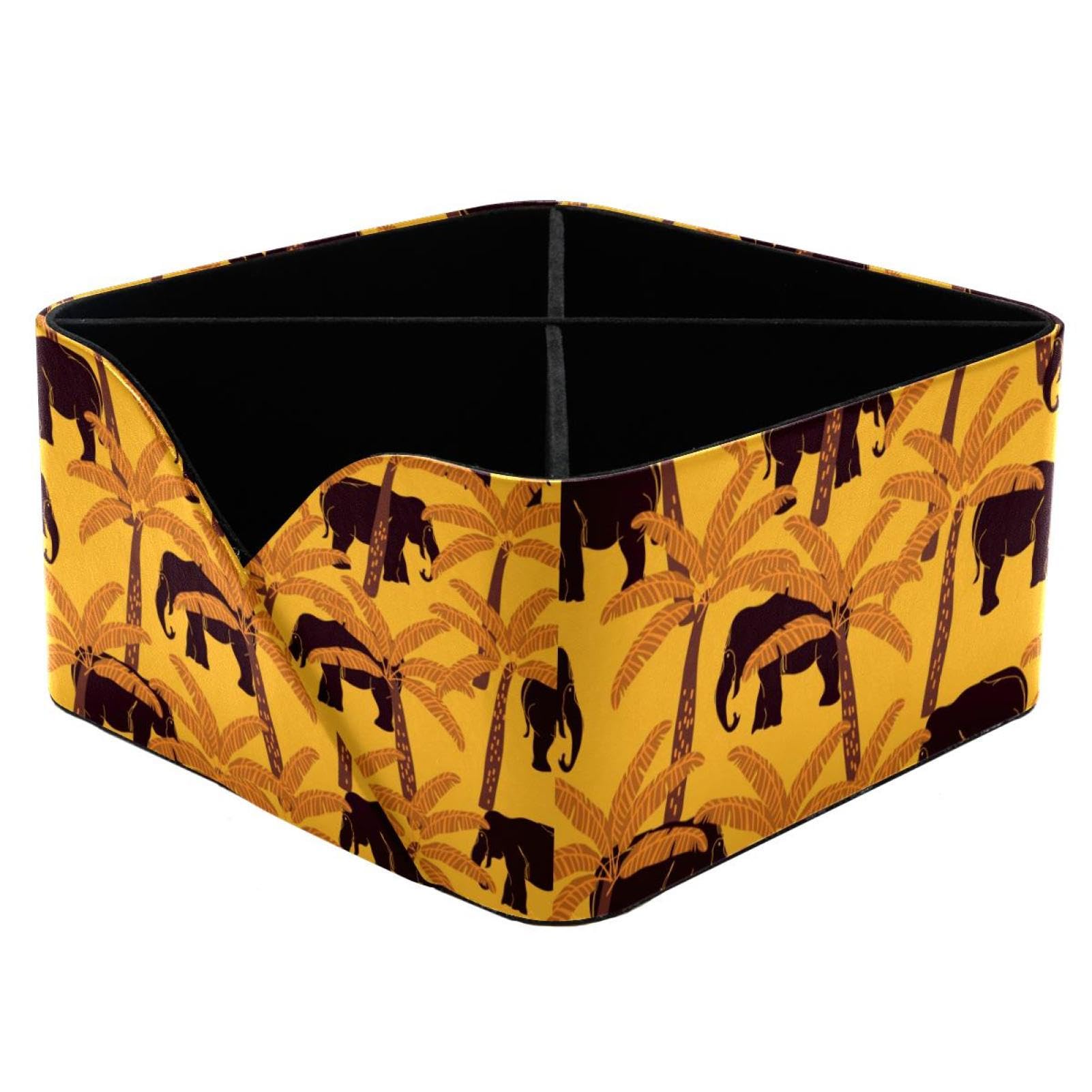 Organiseur de bureau éléphant tropical avec 4 compartiments de rangement