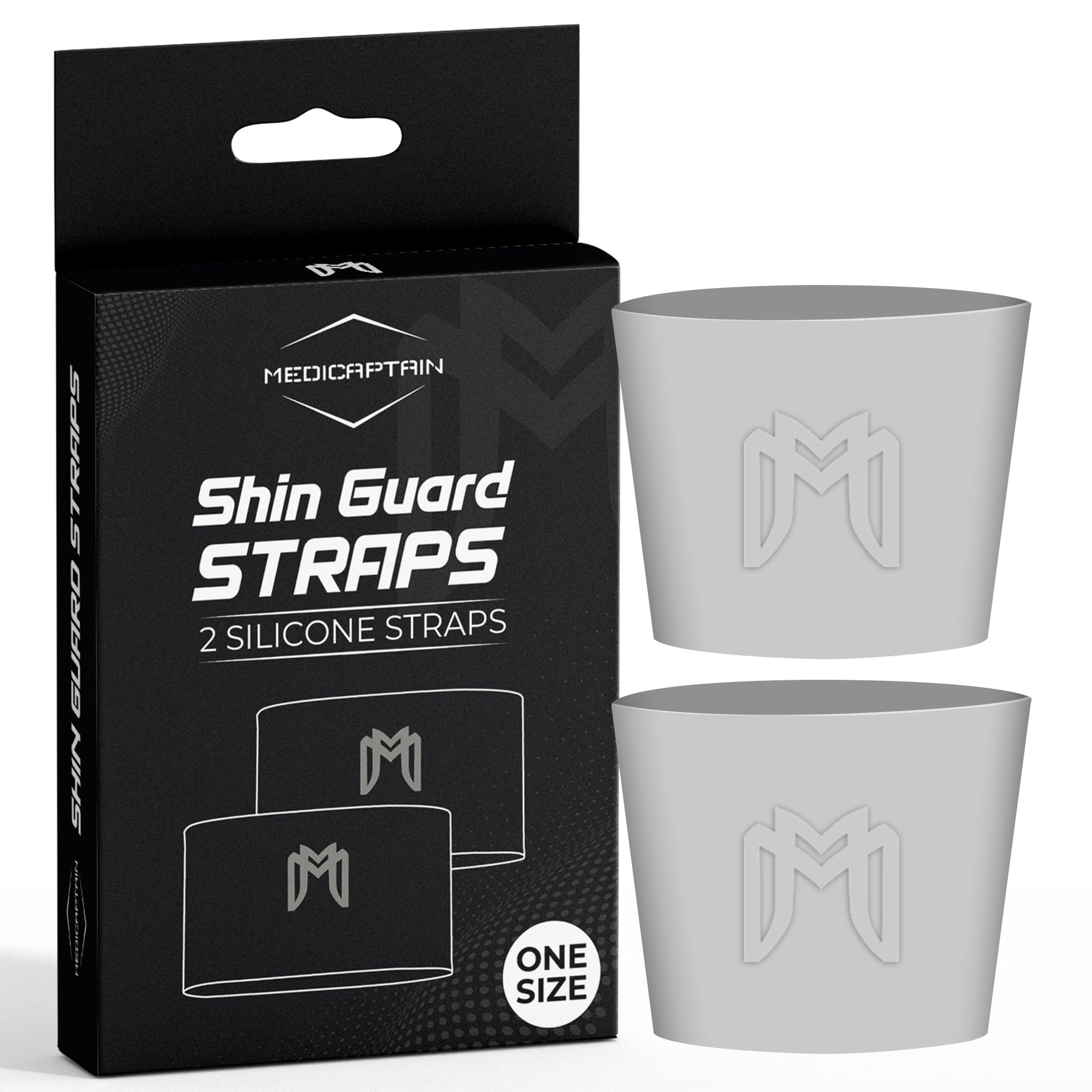 MediCaptain Soccer Shin Guard Straps - Silicone Shin Guard Holders - Alternative to Soccer Tape for Socks, Shin Guard Stays for Adult, Youth 13+, Compatible with Soccer Grip Socks and Sock Sleeves