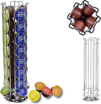 Find A Spare 32 Coffee Capsule Holder Pod Rack Stand Rotating 360 Degree for Nescaf  Dolce Gusto