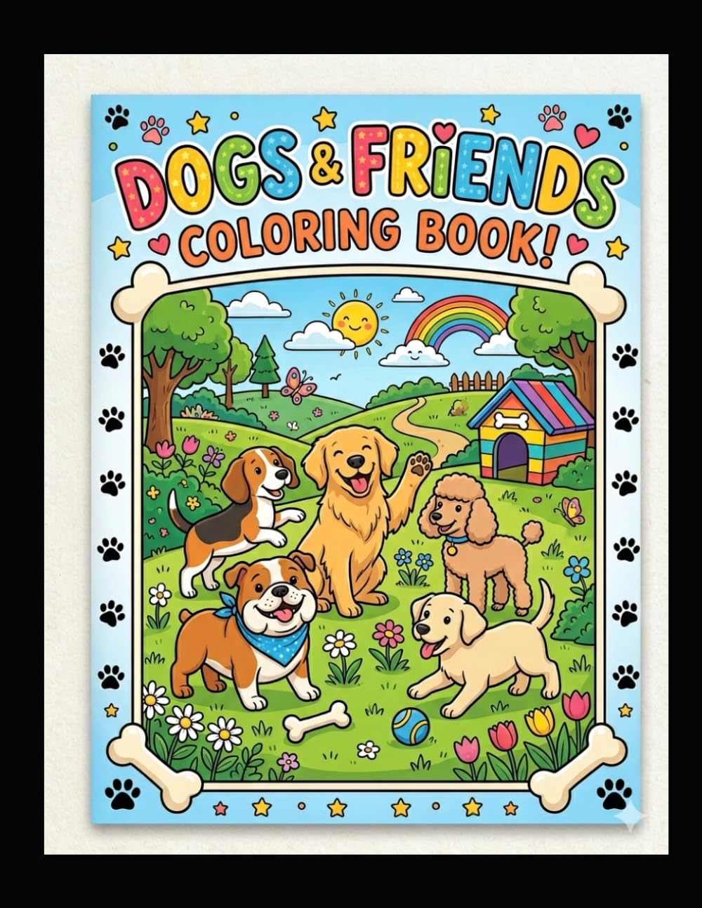 Adorable Dogs & Puppies Coloring Book: Fun and Simple Illustrations for Toddlers and Kids Ages 3-6