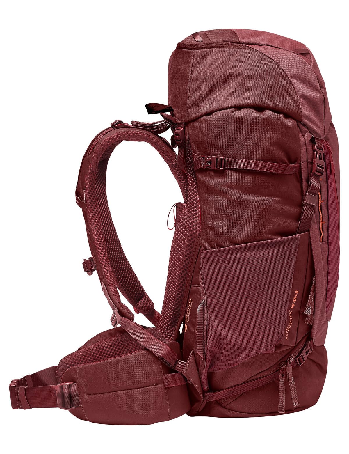 Vaude damskie asymetryczne 48 + 8 plecaków>=50 l, niebieski szafira, jeden rozmiar