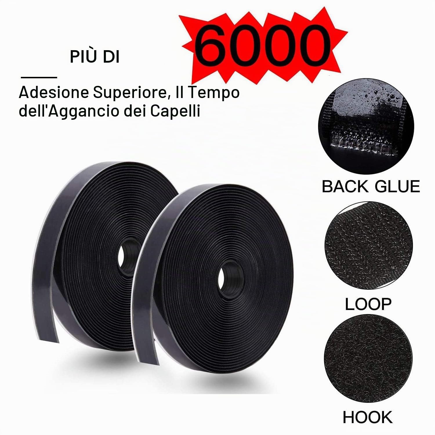 Nastro Adesivo Extra Forte Bifacciale, Sinwind Multifunzione Riutilizzabile Nastro Biadesivo, Nastro Adesivo per Zanzariere, Universale Magico Strisce nastro di fissaggio posterior