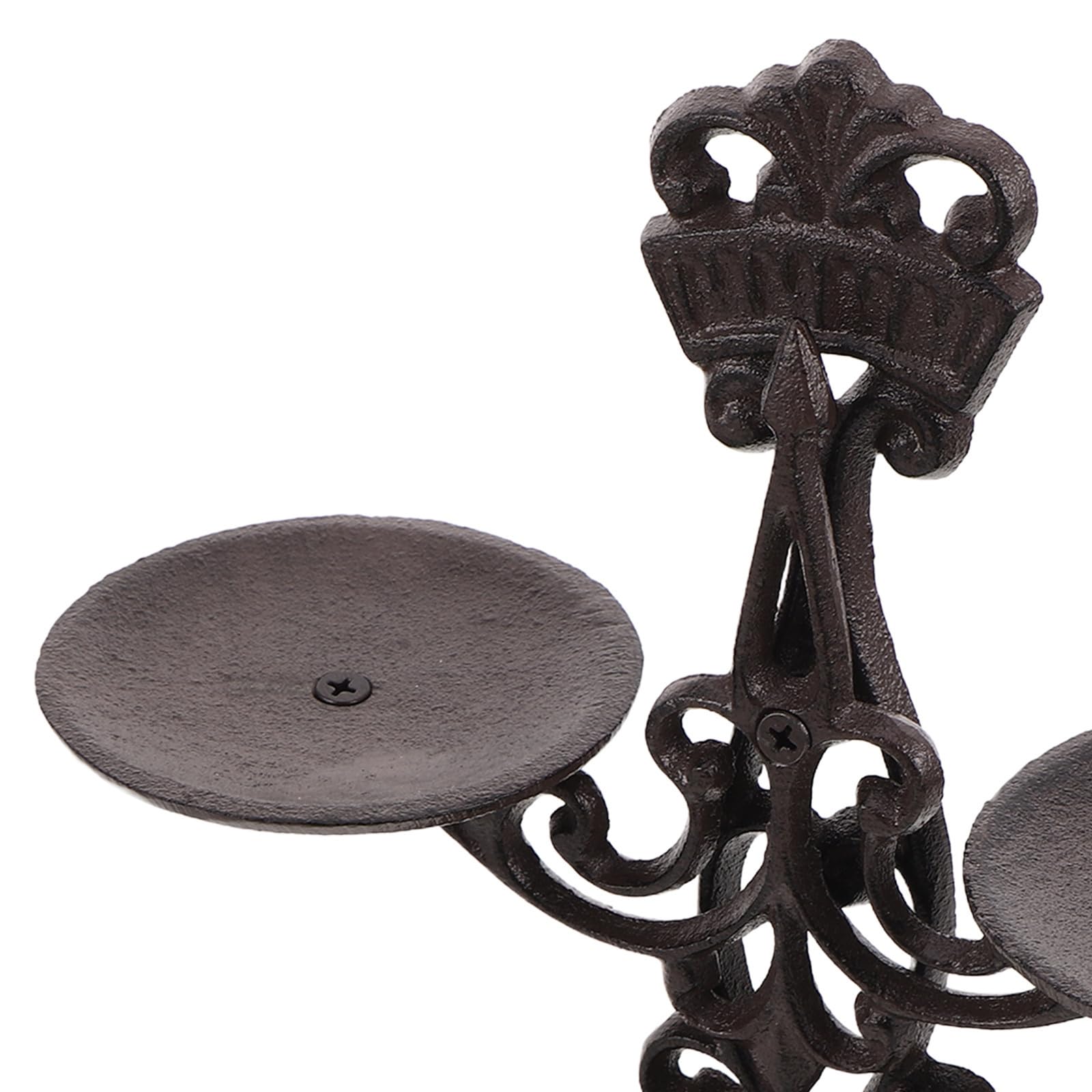 Adorno Decorativo de Balanza de Hierro Negro Estilo Retro para Oficina