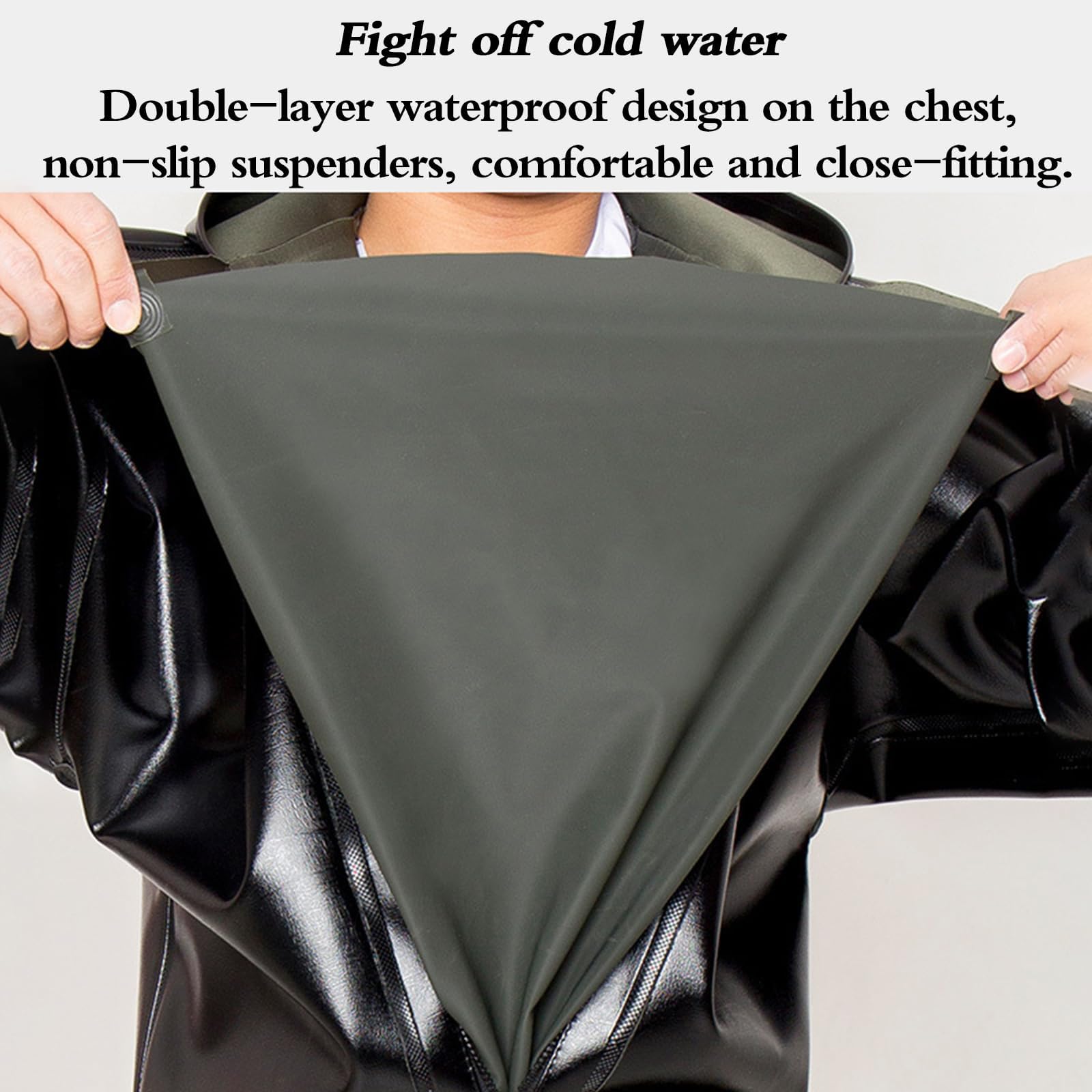 Waders De Pesca para Hombres y Mujeres, Impermeables, con Gorro para Lluvia y Guantes, Botas Antideslizantes, Ligeros, Unisex; Ideales para Jardinería, Granja, Acampada