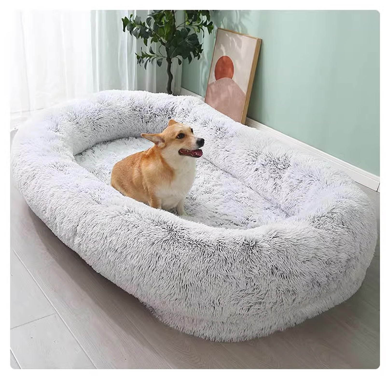 Cama perro cómodo y cálida,cama for perros humanos,cama perro con manta,Cama for perros de tamaño humano,cama de tamaño extra grande for personas adultos y mascotas(L*W*H:185*120*30CM/73*47*11IN)