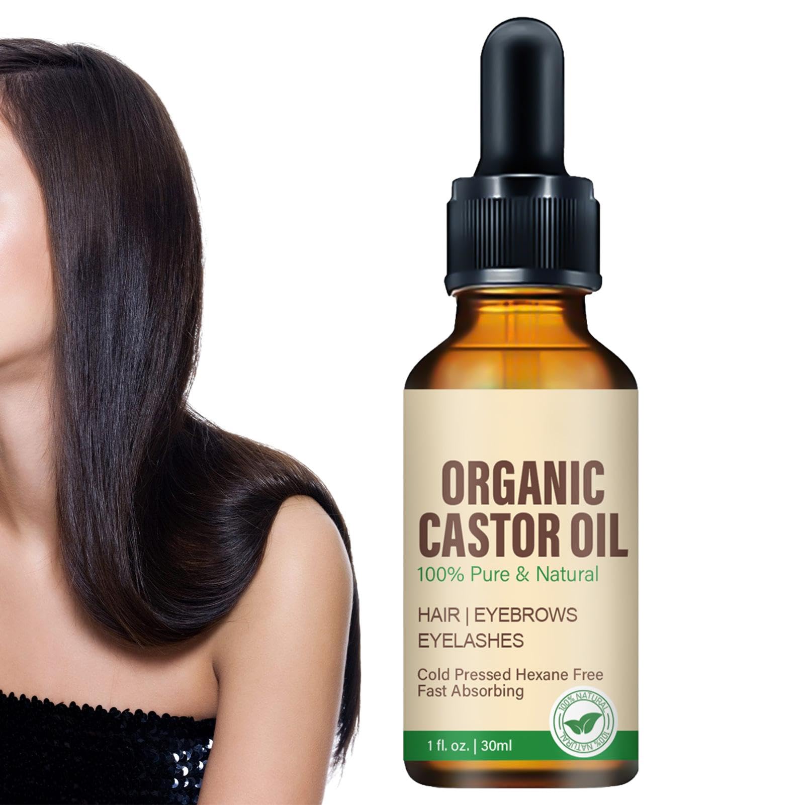 Aceite De Ricino Orgánico, Botella De Aceite De Ricino, Crecimiento De Aceite De Ricino, Puro, Prensado En Frío, Sin Hexano, Estimula El Crecimiento De Pestañas, Cejas, Kit De Inicio De Cabello Hume