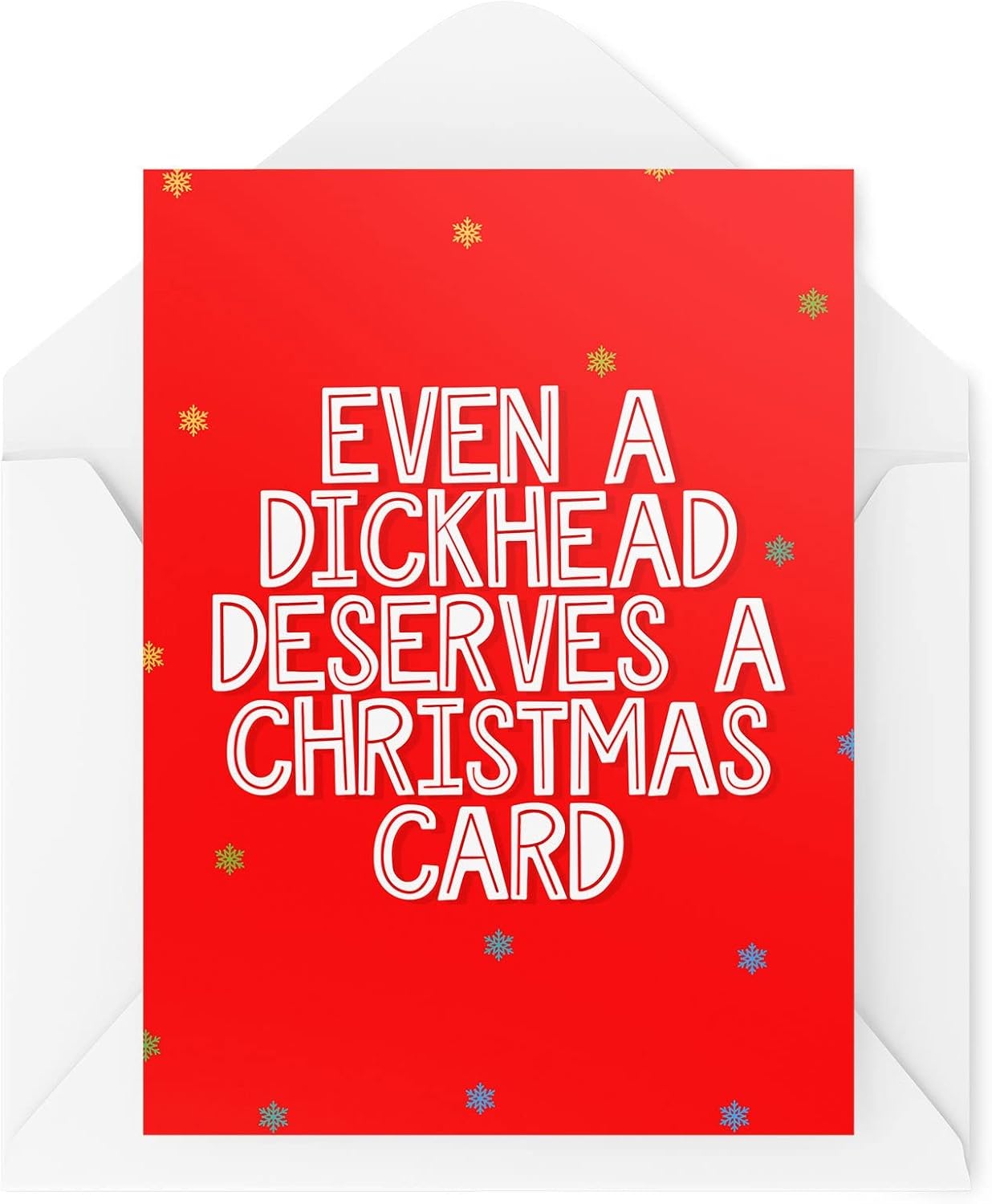 Funny Novelty Christmas Cards | Even A D Deserves A Christmas Card | Christmas Present Xmas Celebration | Banter Joke Funny | CBH1350
