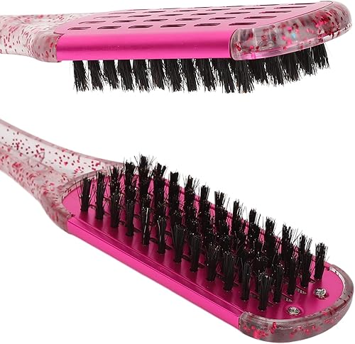 Miniatura 8 de Peine de alisado de doble cara, peine de férula para alisar el cabello, pelo suave, doble cara, enderezador de pelo, abrazadera de cepillo,