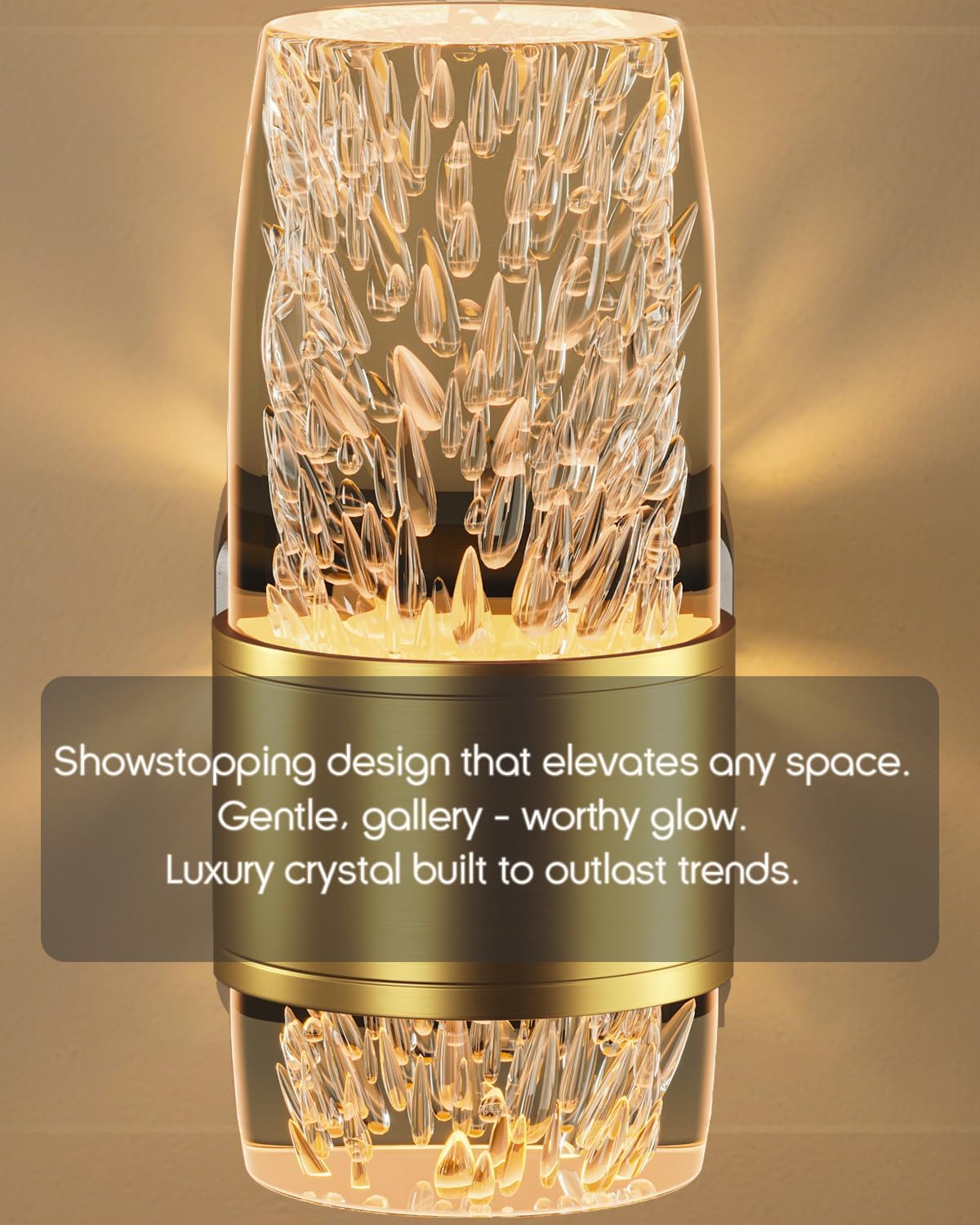 Night Lights Plug into Wall Decorative, Modern Crystal Wall Sconce with Dimming Switch, Perfect for Bedroom, Living Room, Hallway, Bathroom,Baby's Room