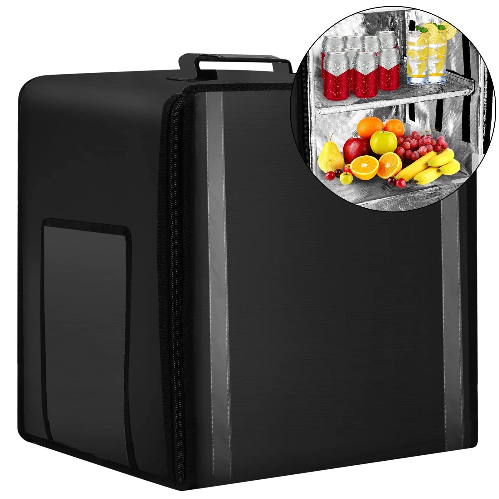 Caja de Almuerzo Pizza para Llevar Mochila Entrega de Alimentos Bolsa de Supermercado Reutilizable con Aislamiento Servidor de Buffet Bandeja de Calentamiento Caja de Contenedor de Almuerzo (Color :