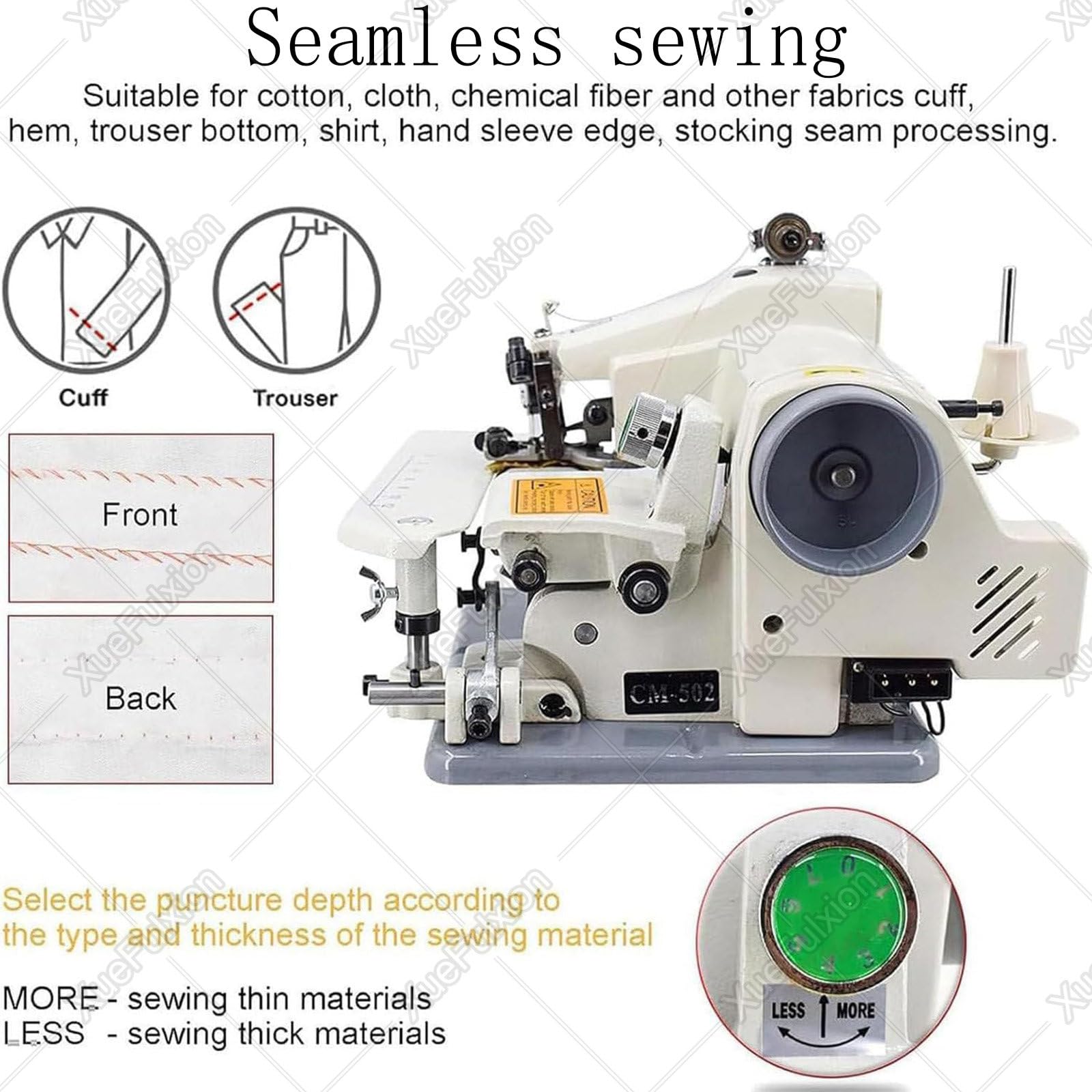 Máquina de Coser de Puntada Invisible,máquina de Coser de modista,dobladilladora de Puntada Invisible Profesional con Pedal,para puños,dobladillos Sueltos,dobladillos de Vestidos