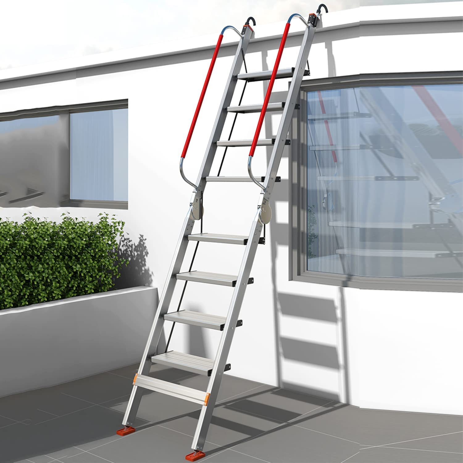 Amazon.co.jp: アームレスト付き折りたたみ式屋根裏はしご、2