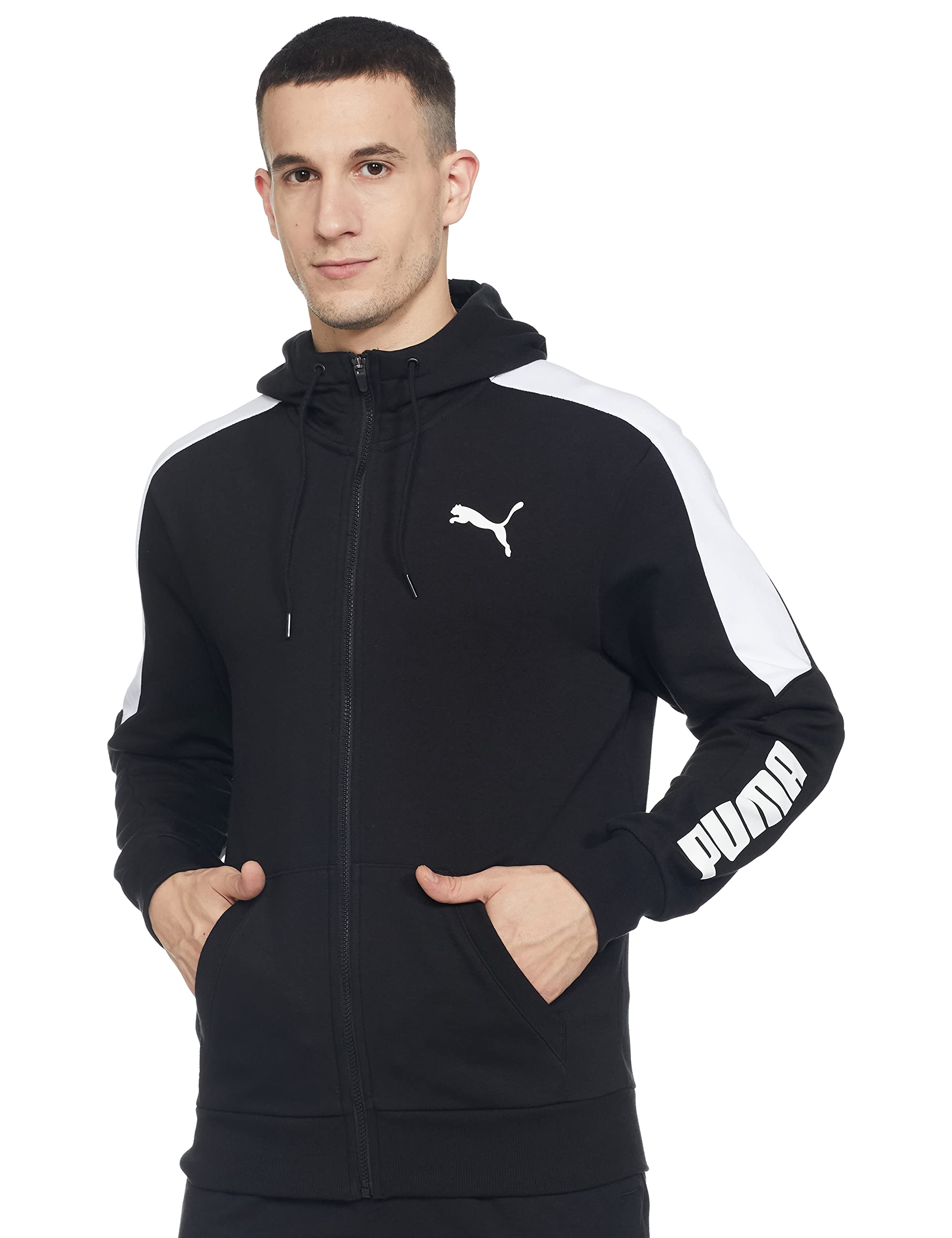 Puma Men Modern Sports FZ Hoodie FL Black