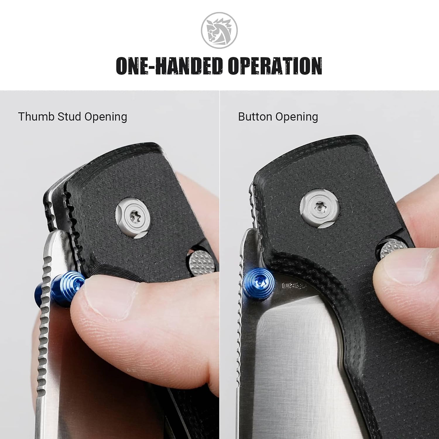 Vosteed Raccoon EDC Folding Pocket knife with Clip, Top Liner Lock Knife - 3.25" Sandvik 14C28N Steel Blade, Micarta Handle for Camping, Hiking - A2903