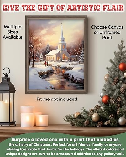 Miniatura 8 de Un paseo de Nochebuena, decoraciones navideñas y alegría, arte de pared, decoración de regalo caprichosa para vacaciones de invierno, decoraciones