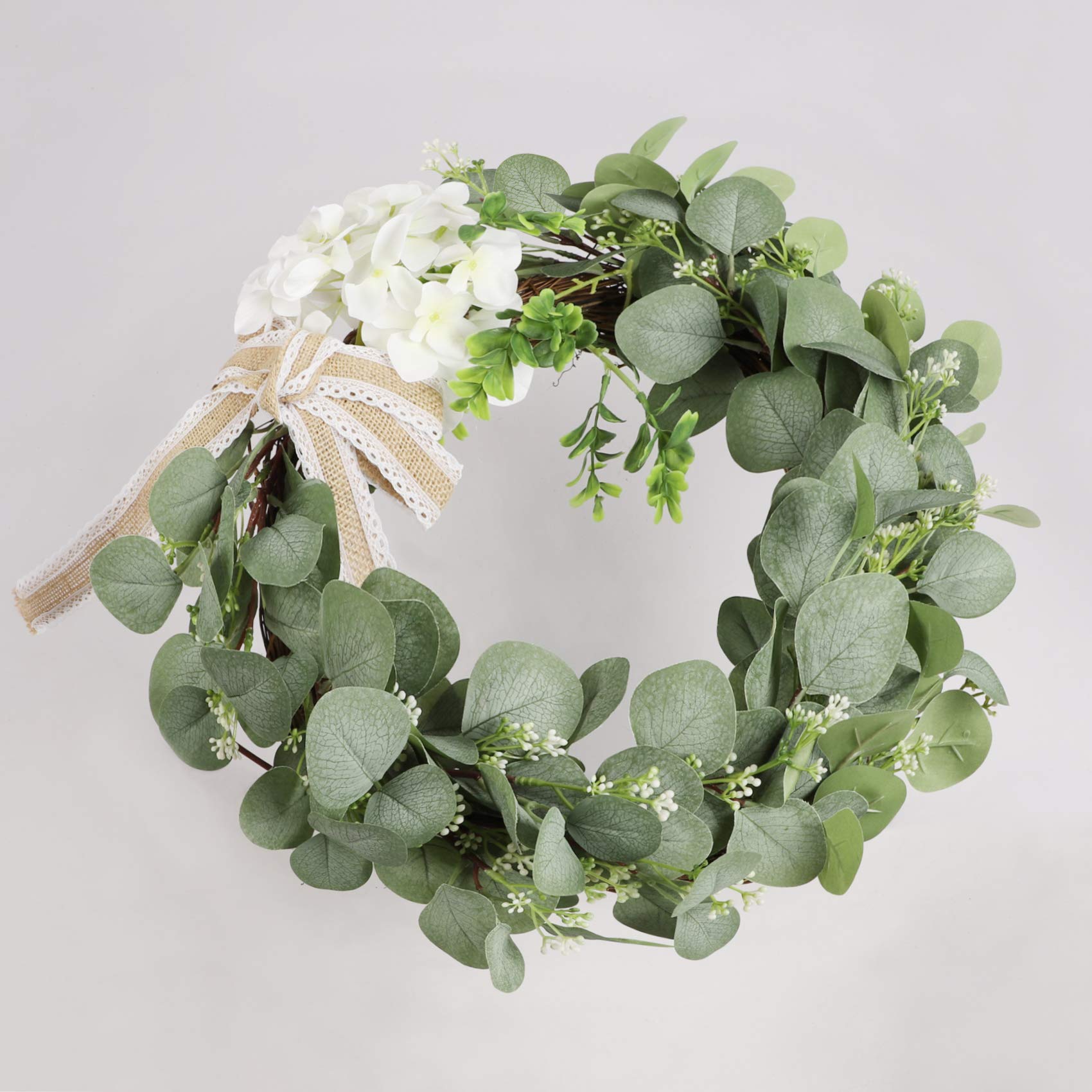 Falflor 24Pcs Artificial Eucalyptus Seeded Stems Greenery Eucalyptus